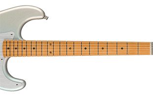 detail image of Fender H.E.R. Stratocaster showing fingerboard and part of body