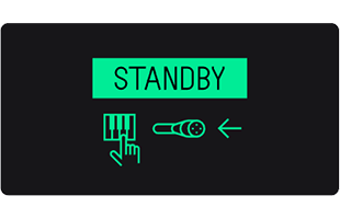 Teenage Engineering OP-1 screen showing sampler standby