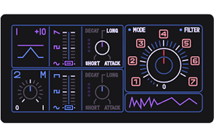 Teenage Engineering OP-1 screen showing DSynth synthesizer engine`