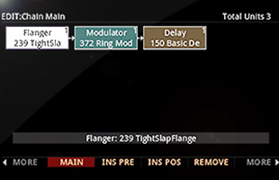 screen image from Kurzweil PC4-7 showing effects routing interface